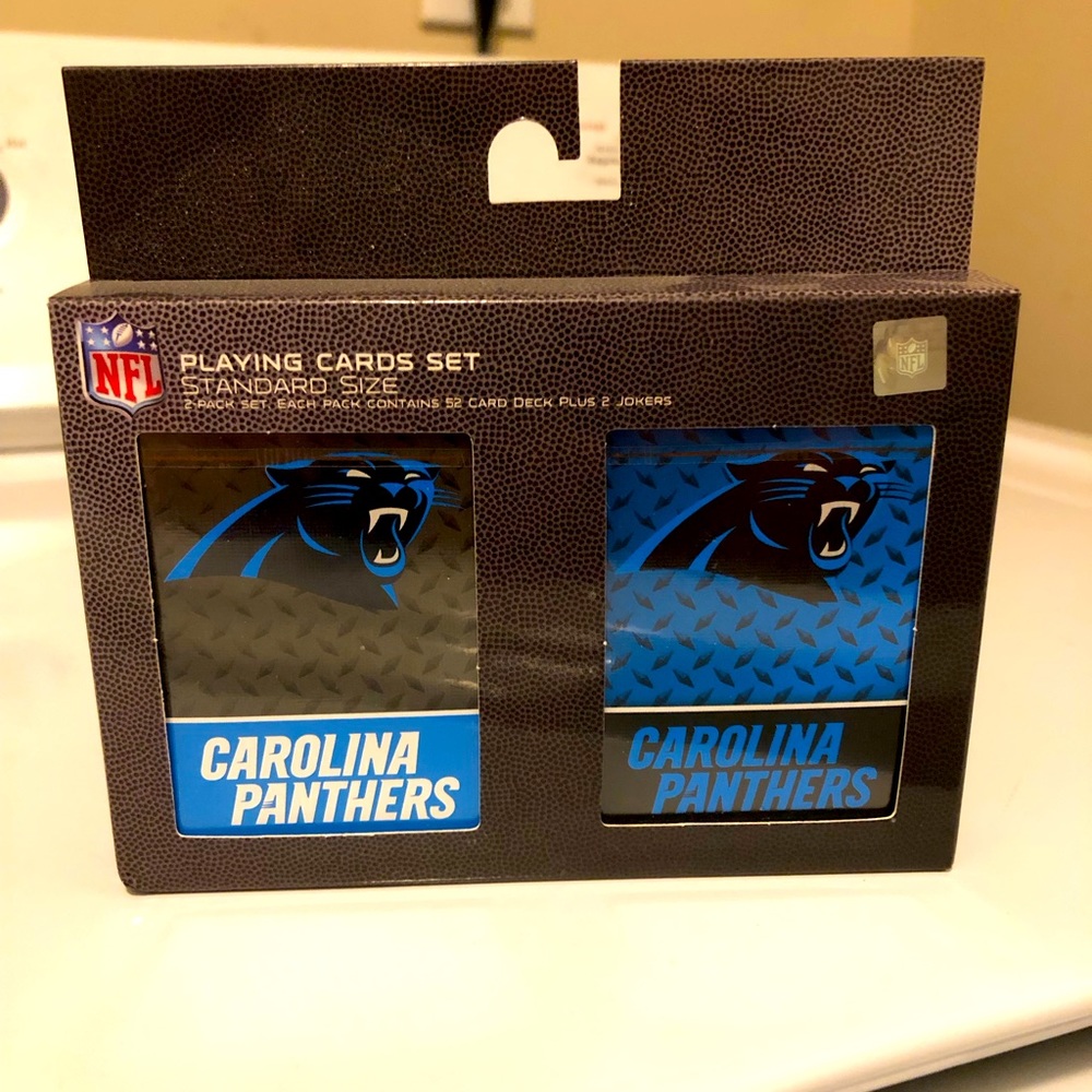 Carolina Panthers playing card set, NWOT